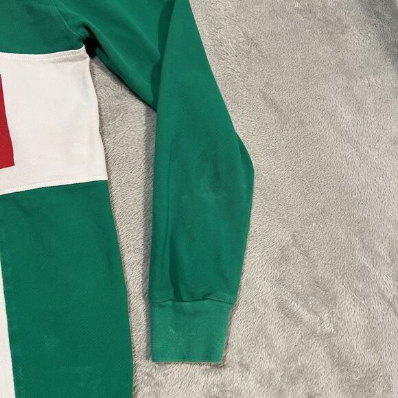 Sniper Gang Shirt Mens Small Red Green White Long Sleeve Rugby Polo Graphic - Picture 12 of 14